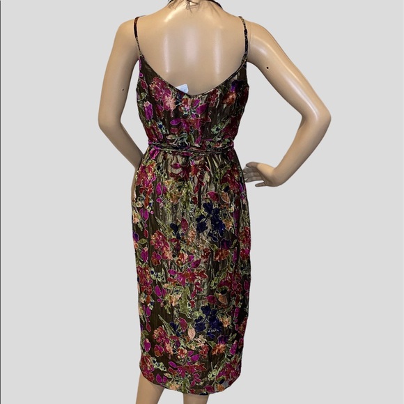 Beautiful Gianni Bini Morgan Lurex Velvet Wrap Multi-Colored Sexy Dress Sz 6 VGC - Picture 10 of 12